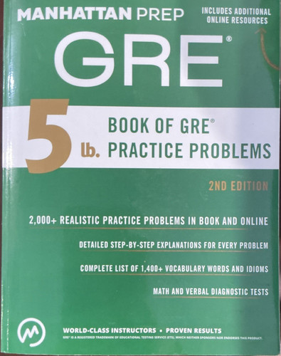 Manhattan prep gre book - manhattan,
